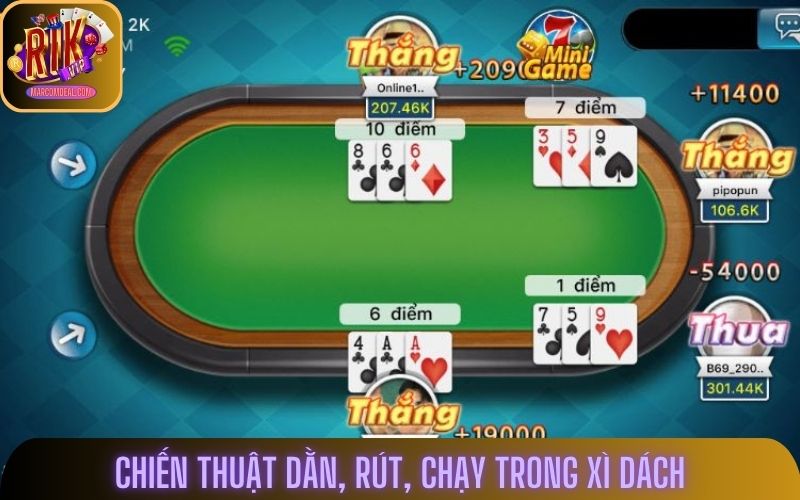 Chiến thuật dằn, rút, chạy đúng lúc trong Xì Dách Rikvip