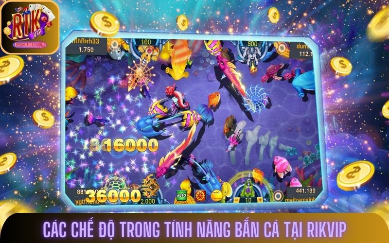 Người chơi trải nghiệm tính năng bắn cá mới tại Rikvip
